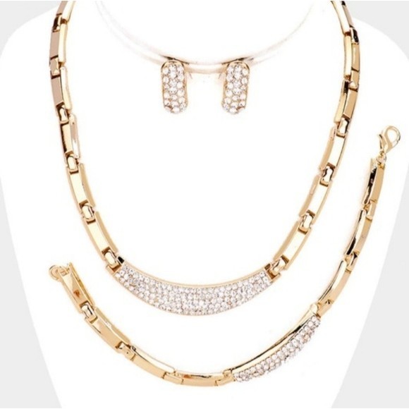 💎🛑⚠️LAST ONE! 💎💞Rhinestone Jewelry Set! - Picture 1 of 5
